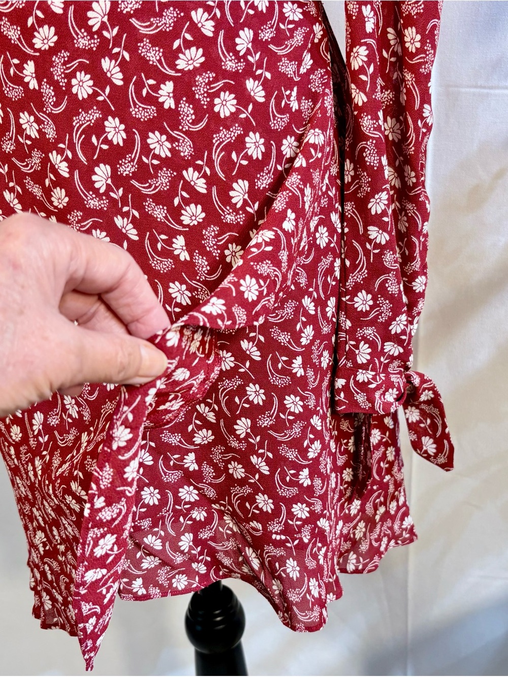 Reformation Lucita Red Floral Tie Sleeve Mini Dress Sz 10🧡 - Picture 7 of 10